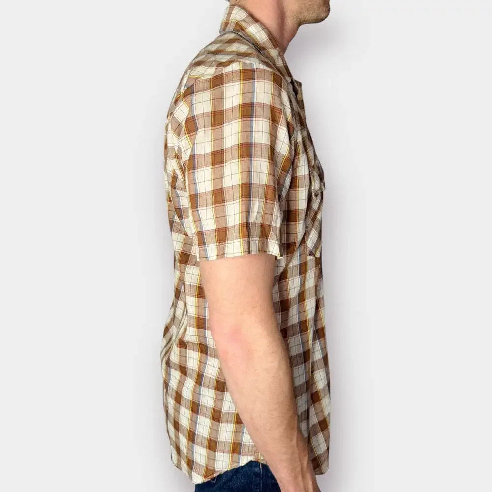 80s Levi’s Plaid Pearl Snap Size L - Picture 3 of 7